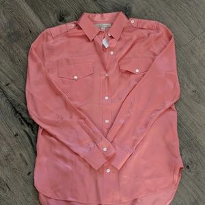 Banana Republic Pink Silk Blouse -NWT